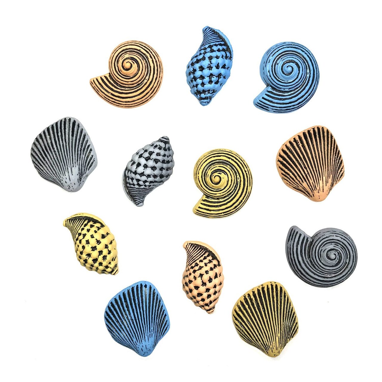 Buttons Galore and More Craft & Sewing Buttons - Seashells - 36 Buttons